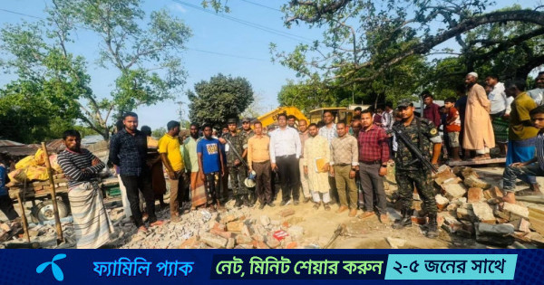 কুড়িগ্রামে সাড়ে ৩ কোটি টাকার খাস জমি উদ্ধার