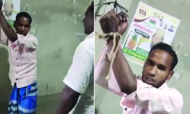 হাত বেঁধে শ্রমিককে পিটুনি, ভিডিও ভাইরাল