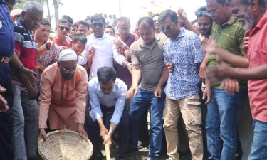 নওগাঁয় ৭ কিলোমিটার খাল পুনঃখনন কাজের উদ্বোধন