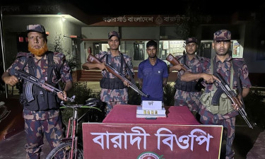 চুয়াডাঙ্গার বারাদি সীমান্তে ৪ স্বর্ণের বার জব্দ, আটক ১