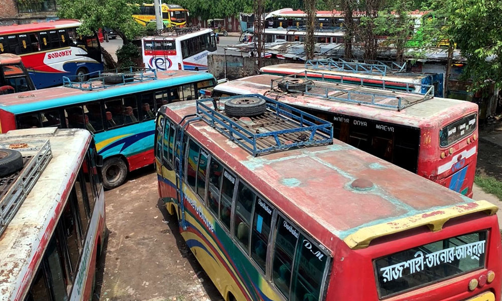 রাজশাহীর সব রুটে বাস চলাচল শুরু