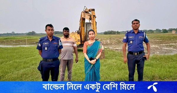 সদরপুরে ফসলি জমির মাটি কাটার অভিযোগে জরিমানা