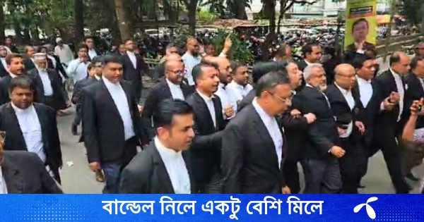 ভার্চুয়াল কোর্ট বাতিলের দাবিতে দ্বিতীয় দিনে আইনজীবীদের বিক্ষোভ