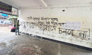 কলেজের দেয়ালে ‘গুপ্ত’ বিরোধী স্লোগান, মুখোমুখি ছাত্রদল-ছাত্রশিবির