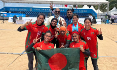 বিচ গেমসে নারী কাবাডি দলের শুভসূচনা