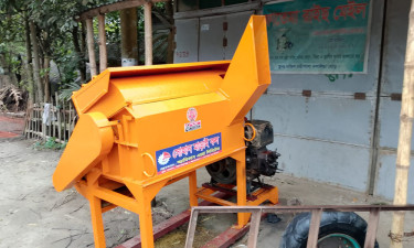 জ্বালানি সংকটে চলছে না ধান মাড়াইয়ের যন্ত্র