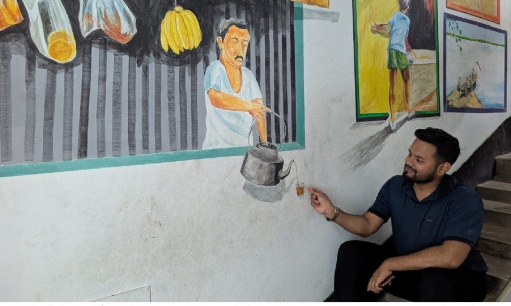 ক্যামেরায় ধারণ করলে দেয়াল আঁকা যেন জীবন্ত ছবি