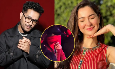 মুখ ঢেকে ‘প্রেমিকের’ কনসার্টে হাজির হানিয়া আমির