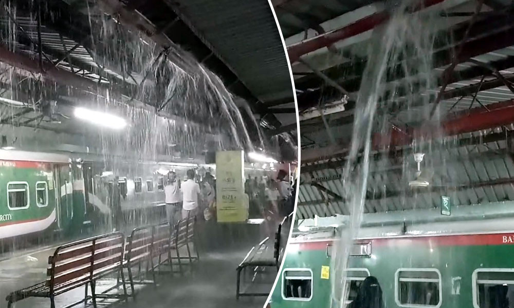 ৮০ বছরেও সংস্কার নেই, সামান্য বৃষ্টিতে অচল স্টেশন
