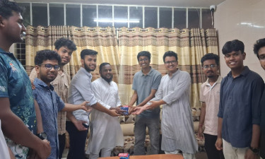 বাকৃবিতে আন্তর্জাতিক প্রতিযোগিতায় কৃতি শিক্ষার্থীদের ছাত্রদলের সংবর্ধনা