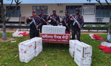 কুলাউড়ায় প্রায় ৯ লাখ টাকার ভারতীয় সিগারেট জব্দ