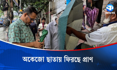 টানা বৃষ্টিতে ব্যস্ততা বেড়েছে ছাতার কারিগরদের