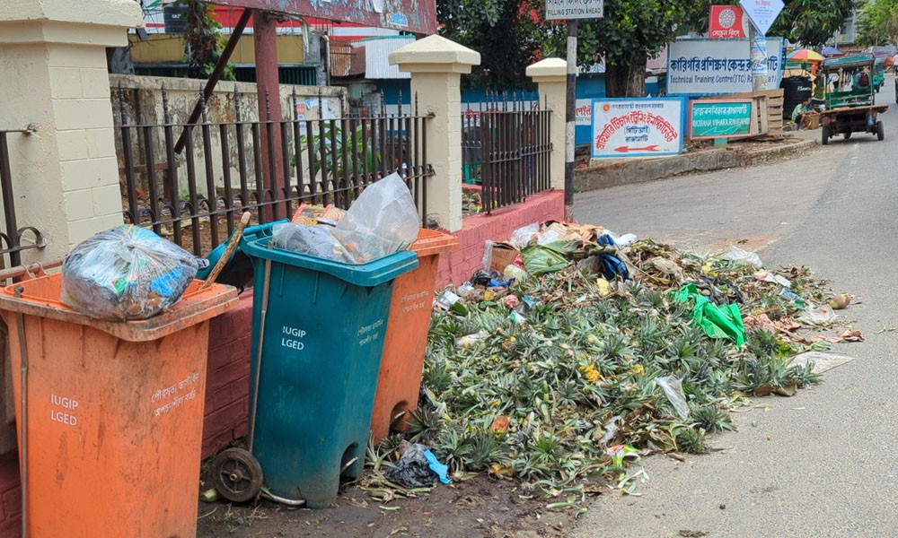 তিন দিন ধরে নগরীর ময়লা অপসারণ বন্ধ