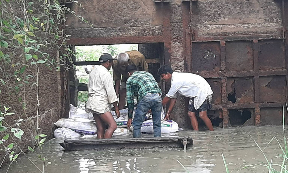 স্লুইস গেট অকেজো, ফসল তলিয়ে যাওয়ার শঙ্কা