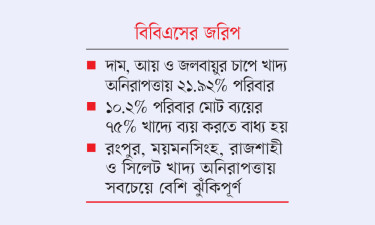 সরবরাহ বাড়লেও চাপে খাদ্য নিরাপত্তা