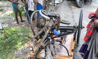 গোপালগঞ্জে বাসচাপায় ভ্যানচালক নিহত, আহত ৭