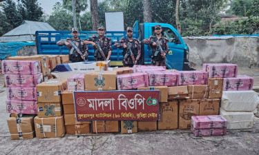 কসবায় ৯০ লাখ টাকা মূল্যের ভারতীয় পণ্য জব্দ