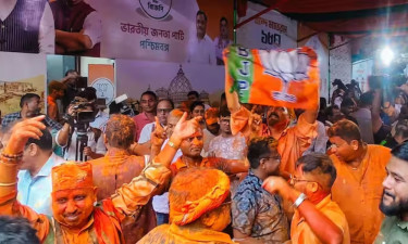 মাছের তরকারি-রসমালাই দিয়ে জয় উদযাপন বিজেপির