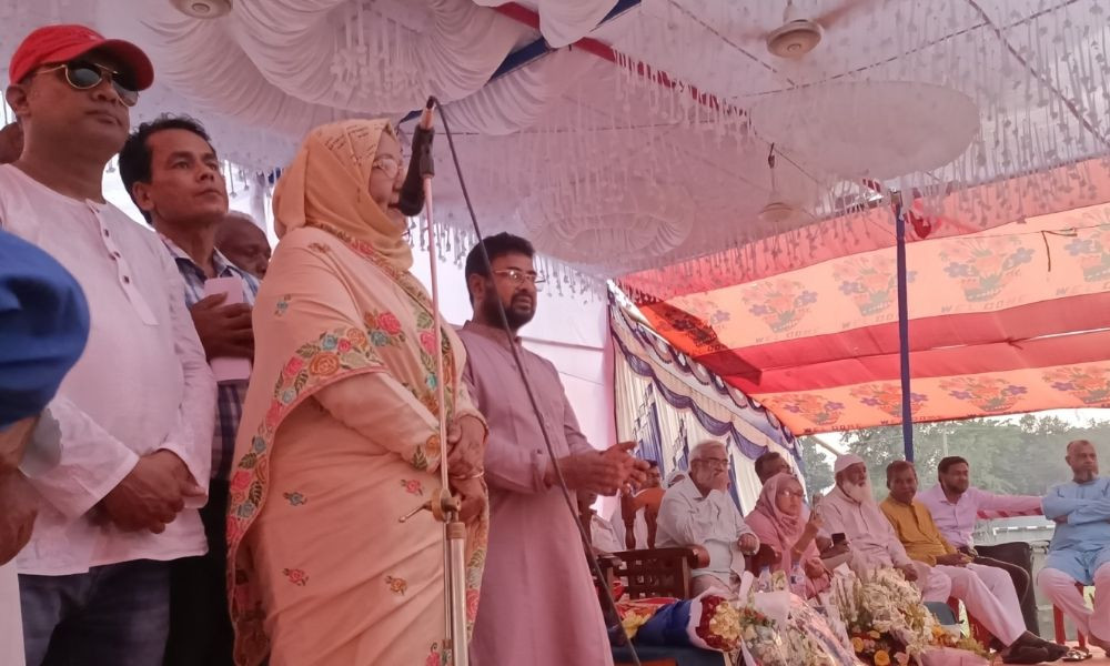 নীলফামারীতে সংসদ সদস্য বিলকিস ইসলামকে গণসংবর্ধনা