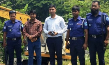 ভাঙ্গায় সরকারি জমি থেকে মাটি কাটার অভিযোগে ব্যবসায়ীকে জরিমানা