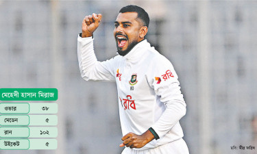 মিরাজের ঘূর্ণিতে লিড বাংলাদেশের