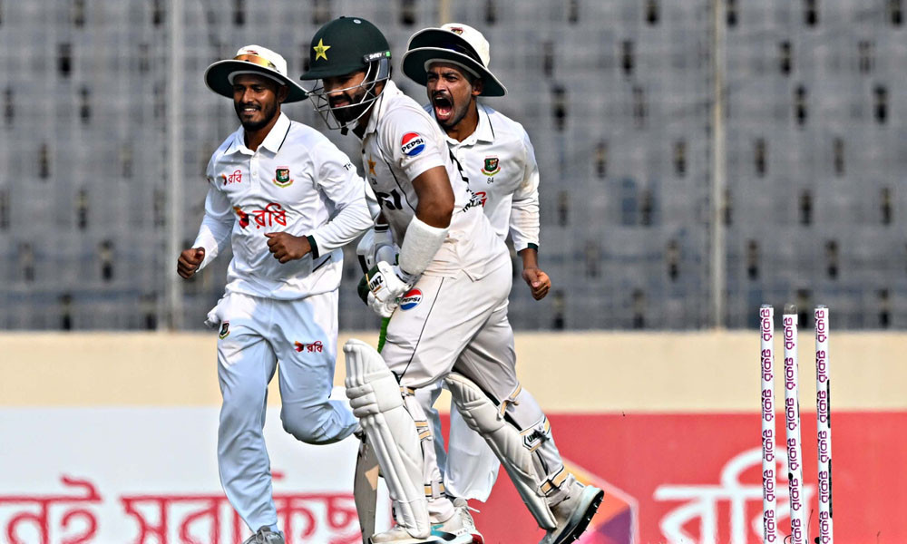 ১ ঘণ্টা ৫০ মিনিটে পাকিস্তানের শেষ ৭ উইকেট নিয়ে ঐতিহাসিক জয় বাংলাদেশের