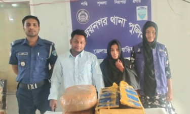 বিজয়নগরে ৬ কেজি গাঁজাসহ দম্পতি আটক