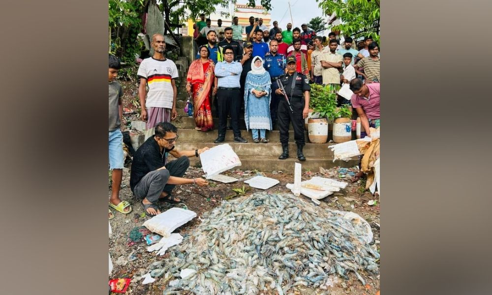 চিংড়িতে জেলি পুশ, নরসিংদীতে ব্যবসায়ীকে জরিমানা
