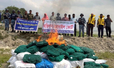 শিবালয়ে ৪০ লাখ টাকার নিষিদ্ধ চায়না দুয়ারি ধ্বংস