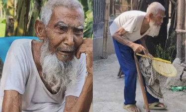 ১০৪ বছরের বৃদ্ধ বাবাকে বাড়ি থেকে বের করে দিলেন ছেলে