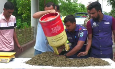 নাগেশ্বরীতে গাঁজাভর্তি সিলিন্ডার উদ্ধার, আটক ১