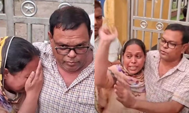 জেল থেকে বের হয়ে ফের আটক আ. লীগ নেতা, বাবাকে জড়িয়ে কাঁদলেন মেয়ে