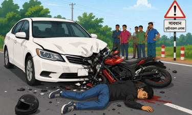 বীরগঞ্জে প্রাইভেট কার-মোটরসাইকেল সংঘর্ষ, নিহত ১