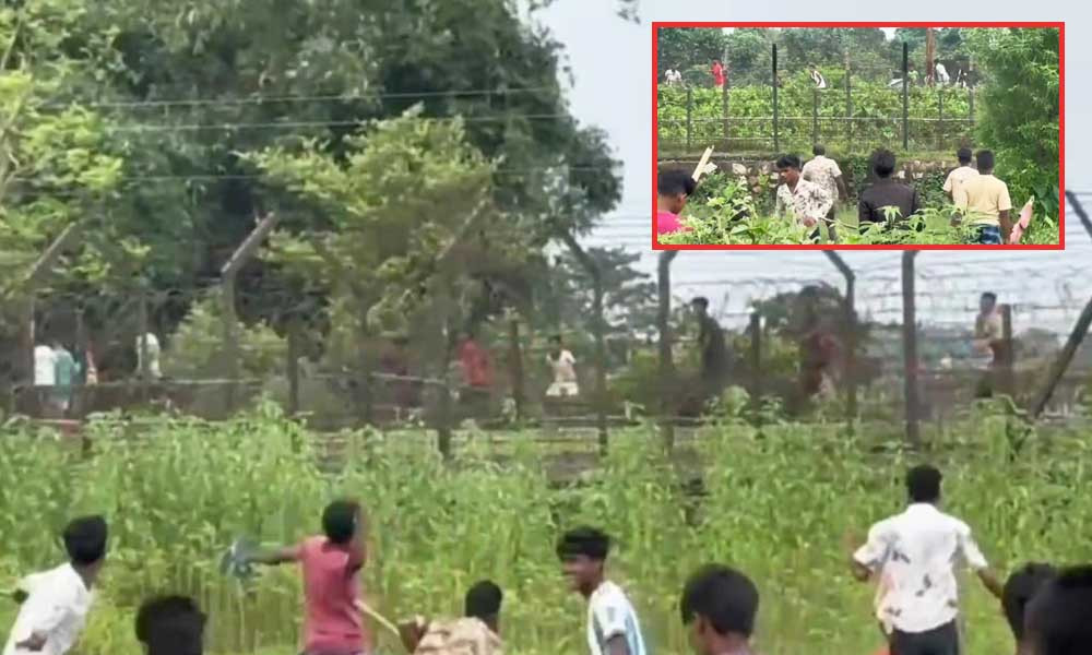 বকশীগঞ্জ সীমান্তে দুই দেশের নাগরিকদের ইটপাটকেল নিক্ষেপ