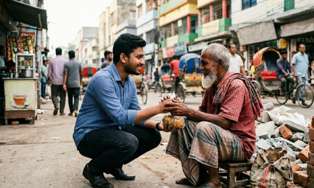 মানুষকে সম্মান দিতে টাকা লাগে না