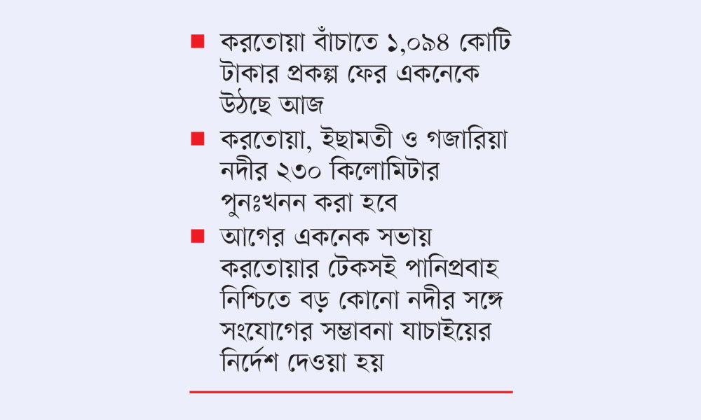 তিস্তার সংযোগ ছাড়াই করতোয়া পুনরুদ্ধার!