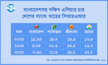 ব্যাংক খাতের মূলধন পর্যাপ্ততা এখন ঋণাত্মক