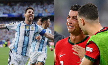 রোনালদোর দুই রেকর্ড ভাঙলেন মেসি