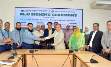 রূপালী ব্যাংক ও বাংলাদেশ স্কাউটসের মধ্যে সমঝোতা স্মারক স্বাক্ষর