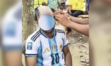 ব্রাজিলের জয়ে মাথা ন্যাড়া করলেন আর্জেন্টিনার সমর্থক