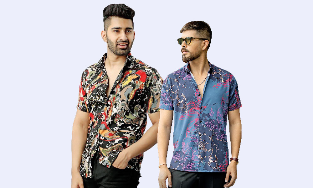 প্রিন্টেড হাফশার্ট