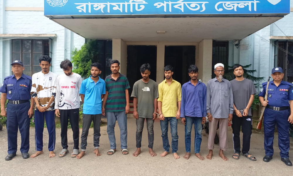 রাঙামাটিতে ছাত্রলীগ নেতাসহ গ্রেপ্তার ৯