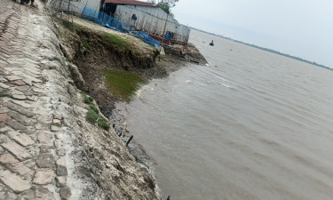 পাউবোর বেড়িবাঁধের ৪০ স্থানে ভাঙন