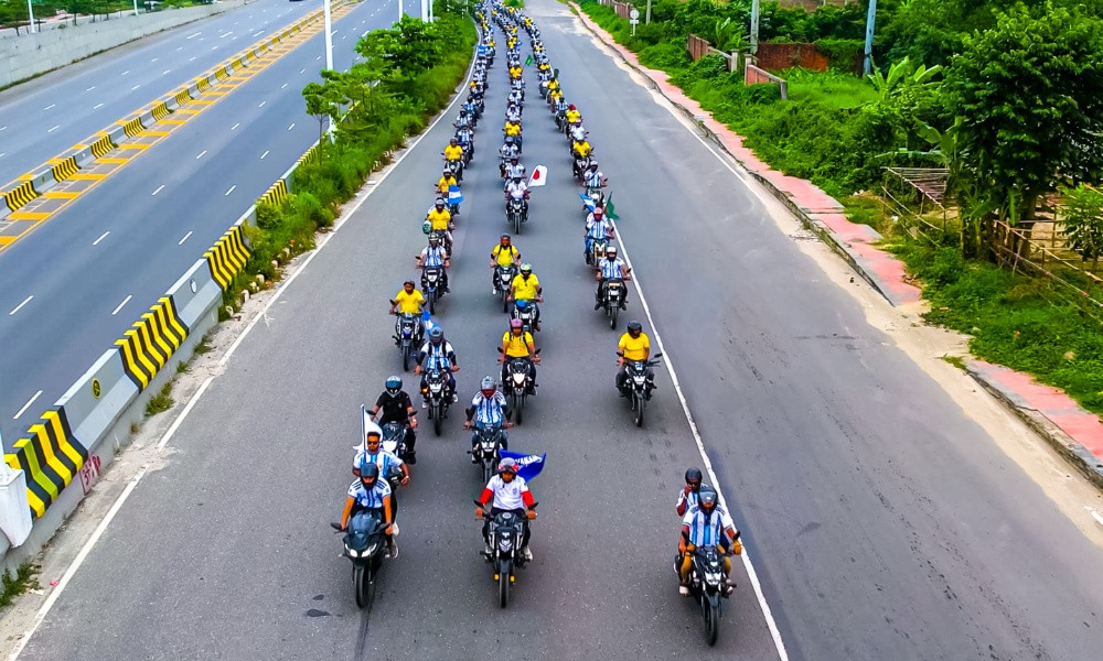 বিশ্ব মোটরসাইকেল দিবসে রাজধানীতে ইয়ামাহা রাইডার্স ক্লাবের র‍্যালি