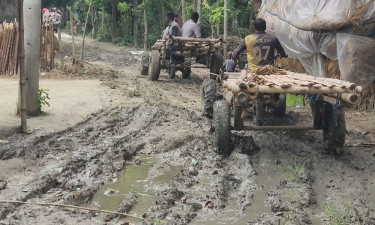 জেলার ৬০ শতাংশ গ্রামীণ সড়কই কাঁচা