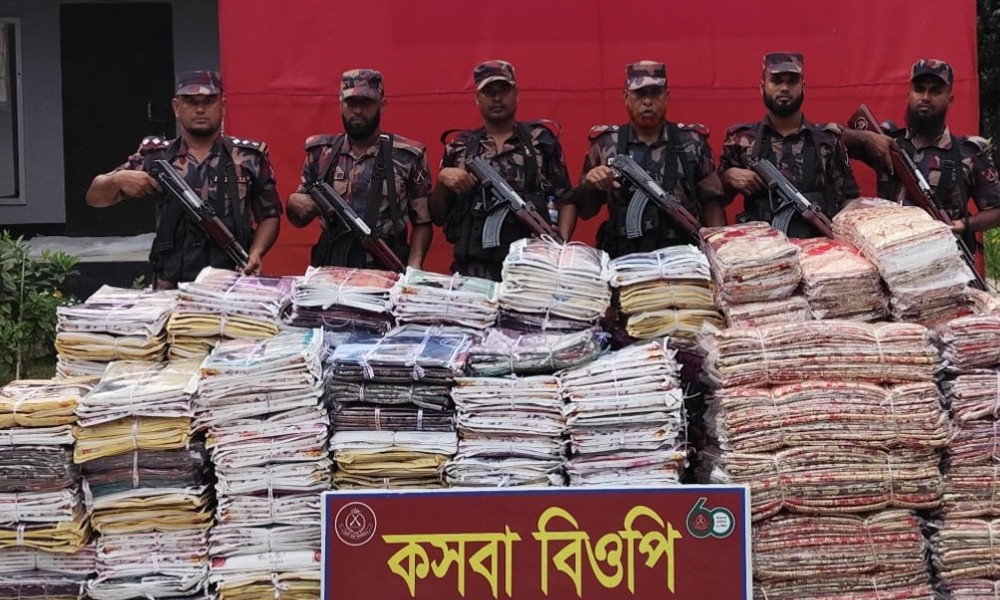 সীমান্তে দেড় কোটি টাকার ভারতীয় পণ্য জব্দ