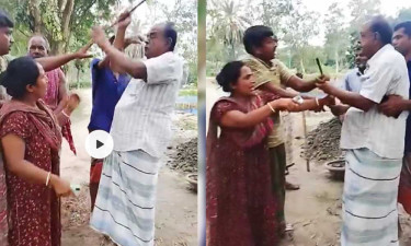 শিশু-নারীসহ তিনজনকে পেটালেন ইউপি চেয়ারম্যান, ভিডিও ভাইরাল
