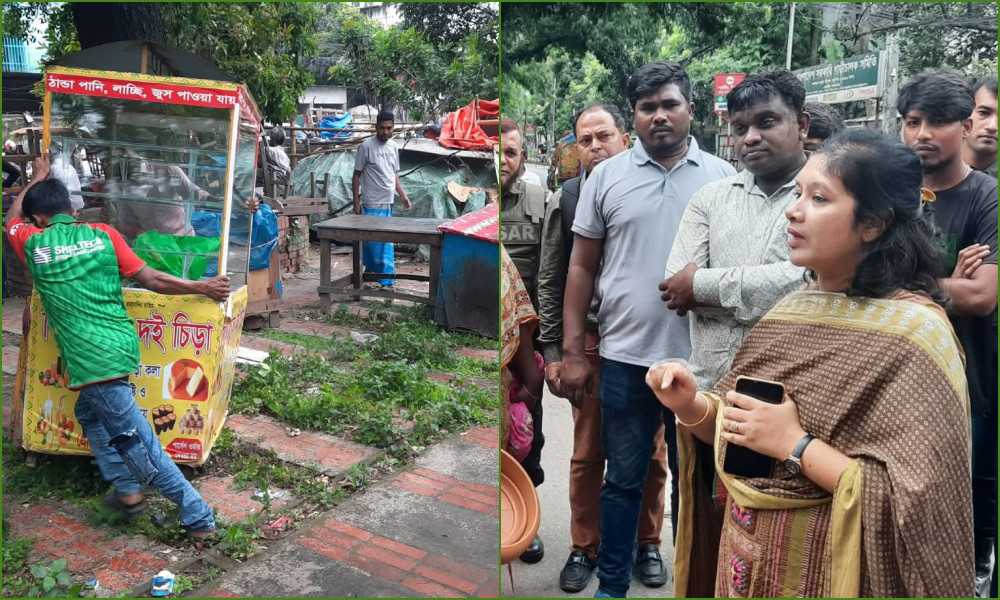 ডিএসসিসির উচ্ছেদ অভিযানে অবৈধ নার্সারি ও দোকানপাট অপসারণ