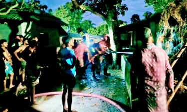 হাকিমপুরে এক রাতে ১০ খড়ের গাদায় দুর্বৃত্তদের আগুন, তিন গ্রামে আতঙ্ক