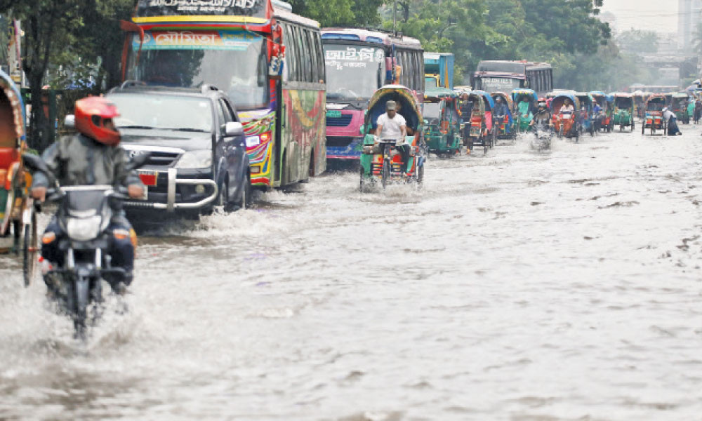 বৃষ্টির ভোগান্তি রাজধানীতেও